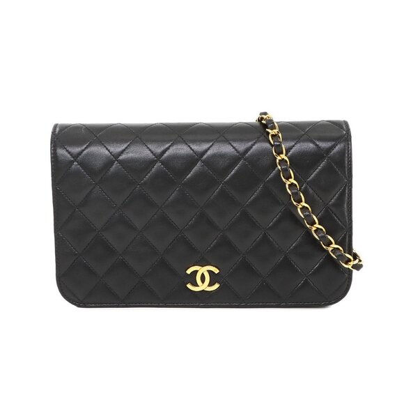 CHANEL Matelasse Chain Shoulder Bag Leather Black A03568 Vintage 90279003 - Picture 1 of 11